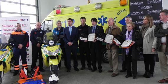 David Pérez presenta el nuevo servicio de emergencias sanitarias en motocicletas de Alcorcón