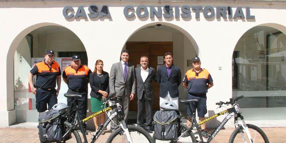 Protección Civil de Sevilla la Nueva patrulla en bicicleta