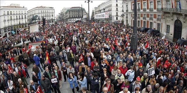 Los comercios del centro de Madrid venden un 80 por ciento menos cuando hay manifestación