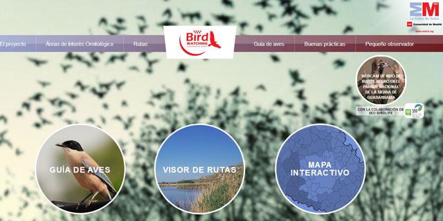 Una página web informa sobre las aves y las rutas para avistarlas en Madrid