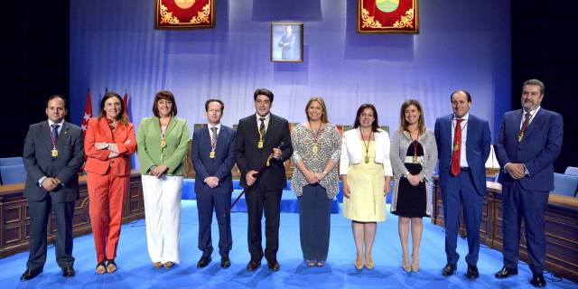 Los concejales del equipo de Gobierno de Alcorcón, juntos por la unidad de España