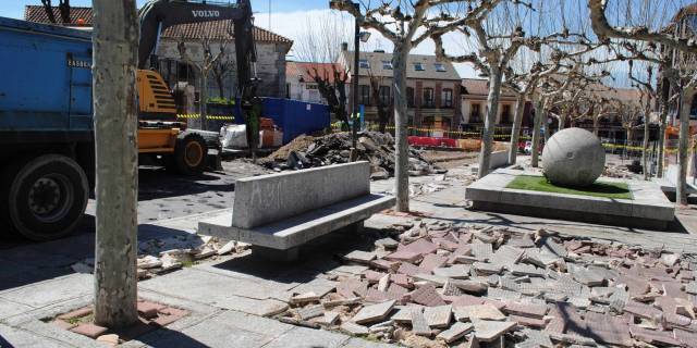 Empiezan las obras de mejora del centro urbano de Valdemorillo