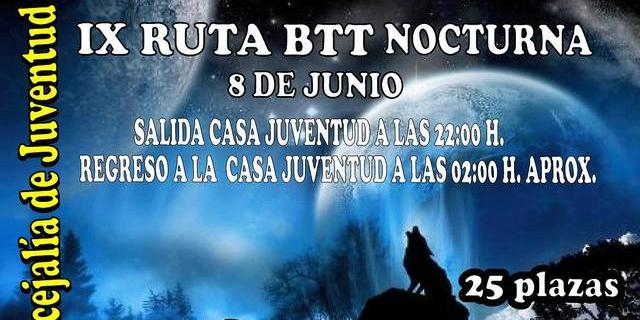 El 8 de junio, IX Ruta BTT Nocturna por los caminos rurales de Humanes de Madrid