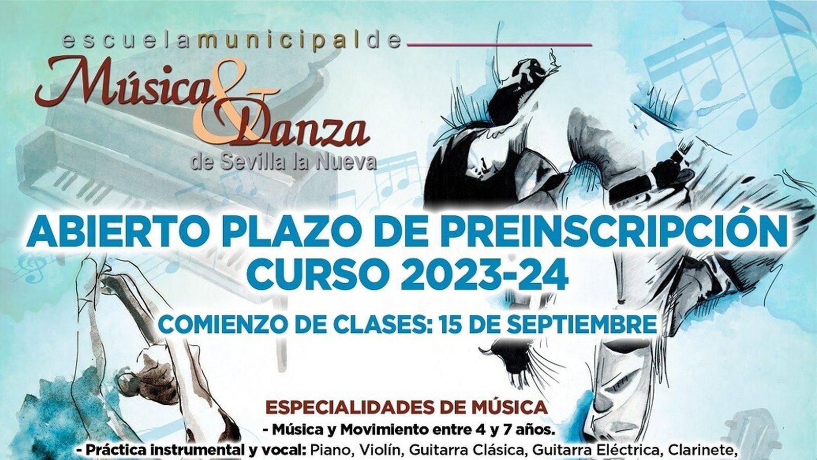 Sevilla la Nueva abre el período de preinscripción en la Escuela Municipal de Música y Danza