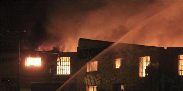 Incendio en un taller de Torrejón de Ardoz