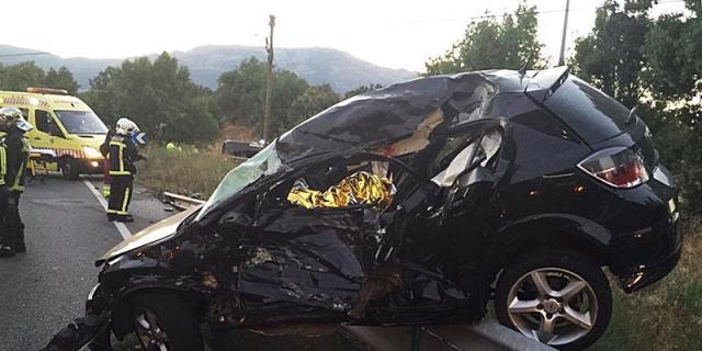 Dos muertos y dos heridos graves en un accidente en El Escorial