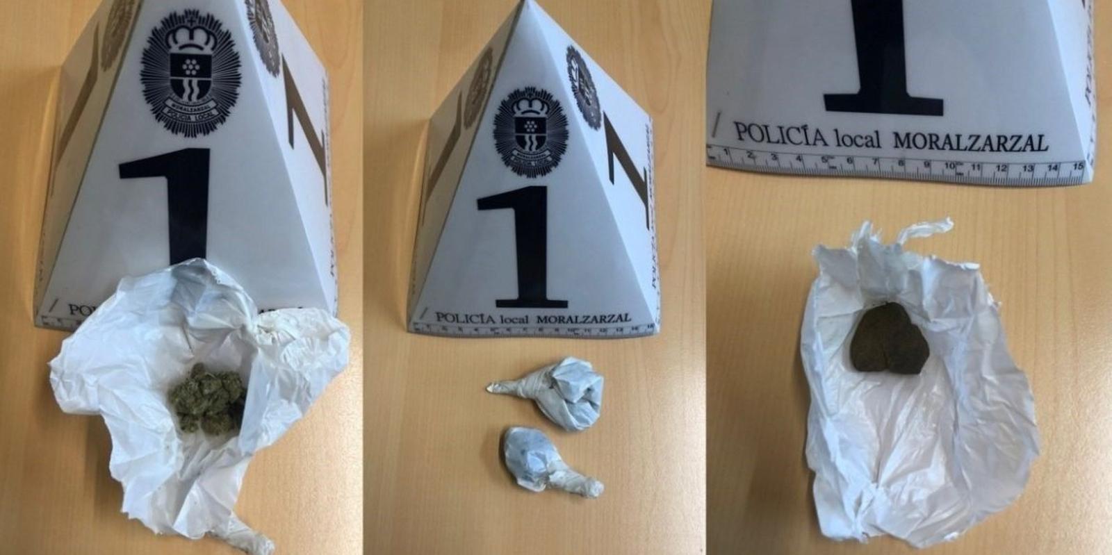 Confiscan 30 gramos de droga escondida en una mascarilla a un joven en Morazarzal