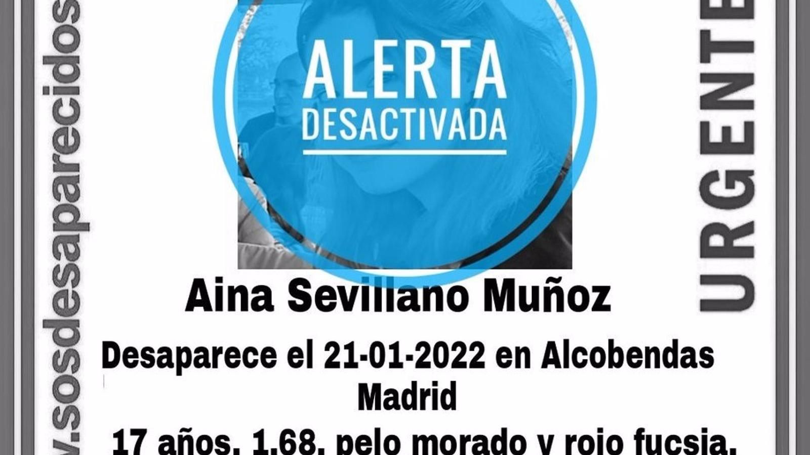 Localizada la chica de 17 años que desapareció el viernes en Alcobendas