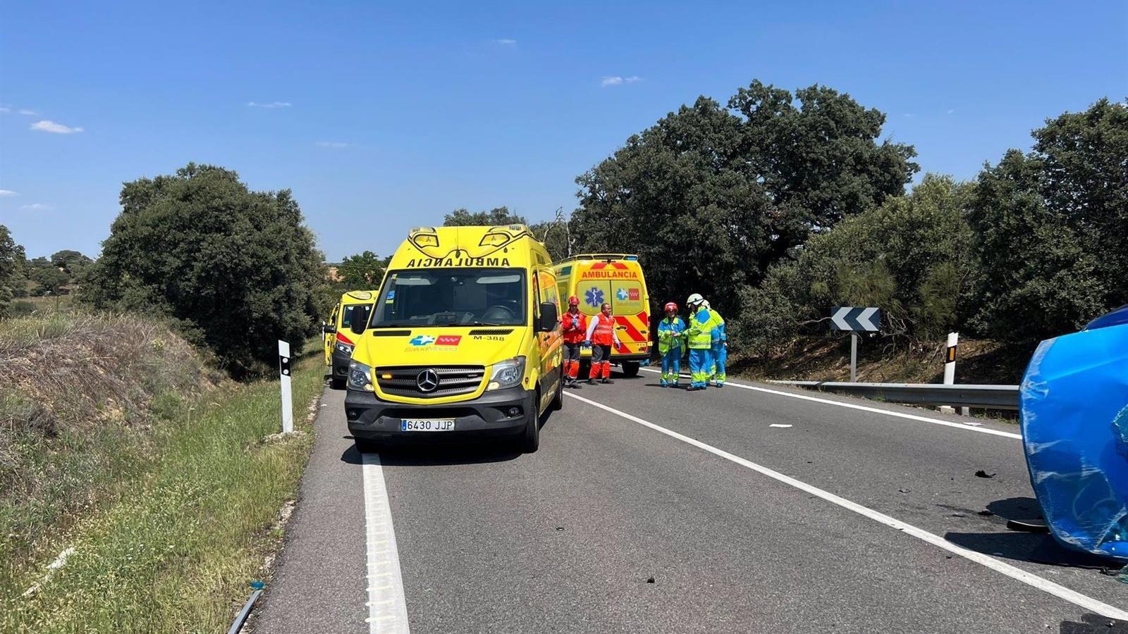 Un fallecido y cuatro heridos en un accidente de tráfico en la M-507 en Aldea del Fresno