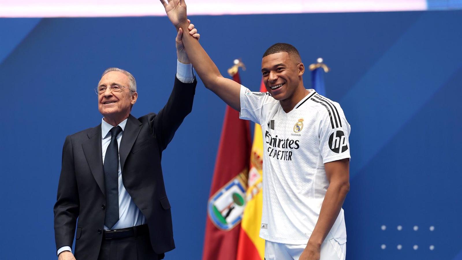 Florentino Pérez da la bienvenida a Mbappé: "Gracias por no rendirte nunca"