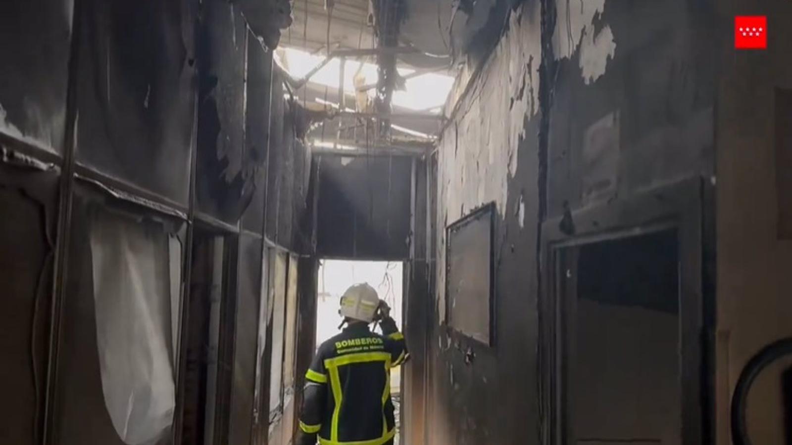 Incendio en una nave de telecomunicaciones en Villaviciosa de Odón