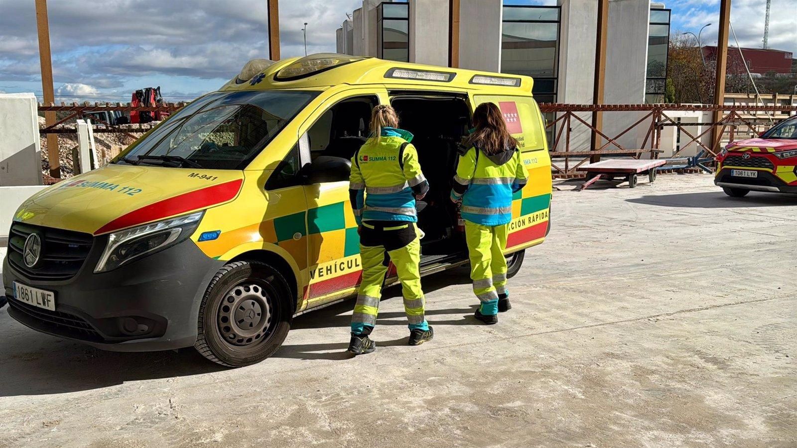 Fallece un obrero tras recibir un impacto de plancha de hormigón en San Martín de la Vega