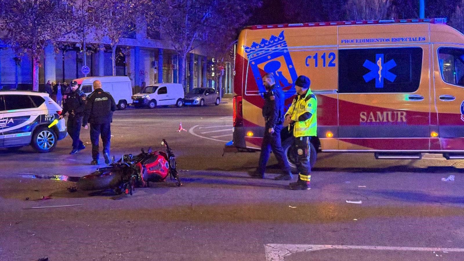 Noche agitada en Madrid: atropello grave, choque y explosión de patinete