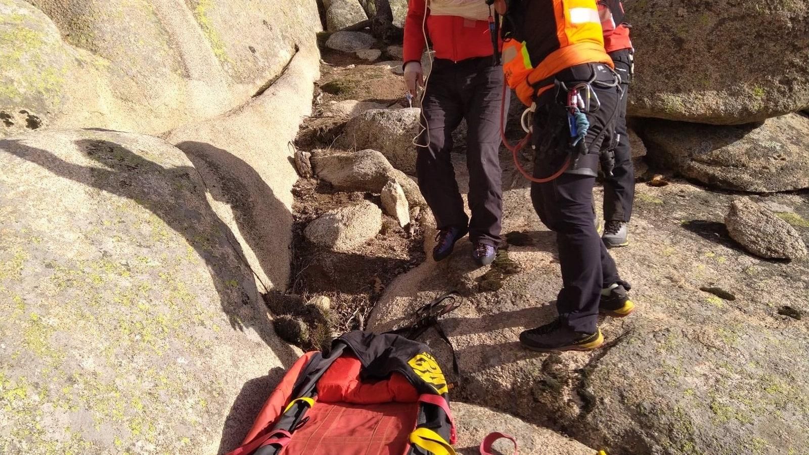 El GERA rescata a un escalador herido en La Pedriza