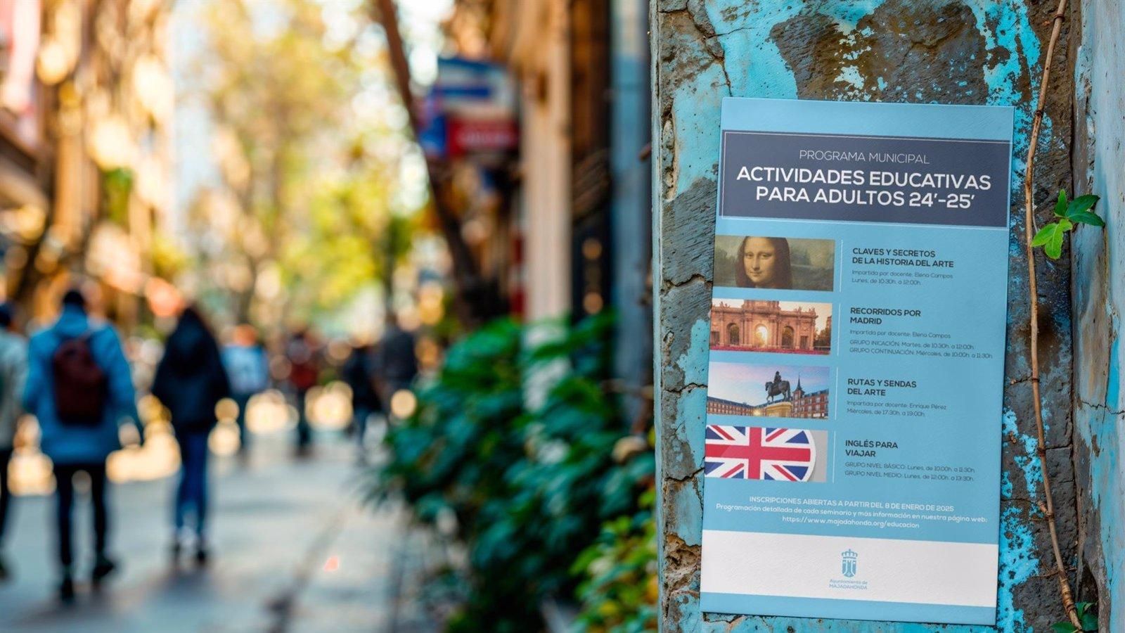 Comienza el plazo de inscripción para los cursos dirigidos a adultos en Majadahonda