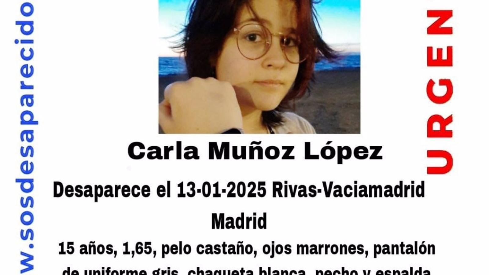 Buscan a una menor de 15 años desaparecida en Rivas-Vaciamadrid desde el lunes