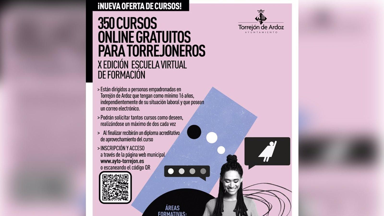 Torrejón de Ardoz lanza 360 cursos gratuitos en su Escuela Virtual de Formación