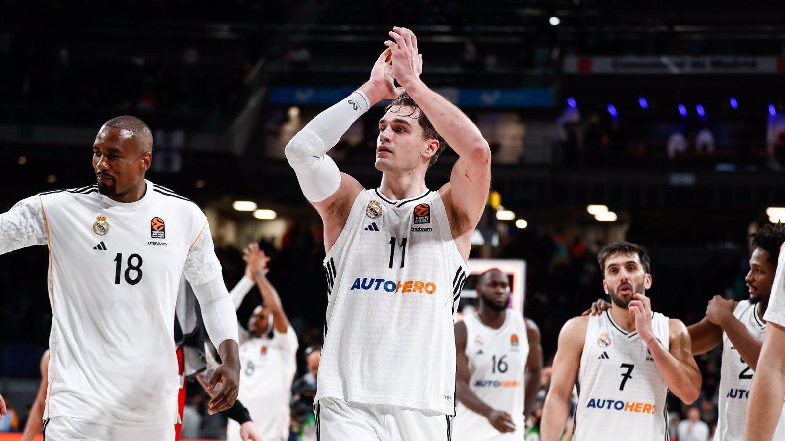 El Real Madrid vence al Baskonia con un triple decisivo de Hezonja en Euroliga