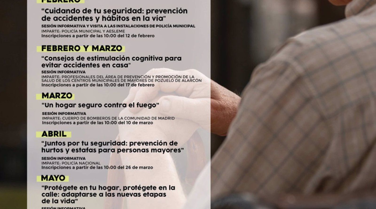 Pozuelo de Alarcón lanza campaña para prevenir accidentes en mayores