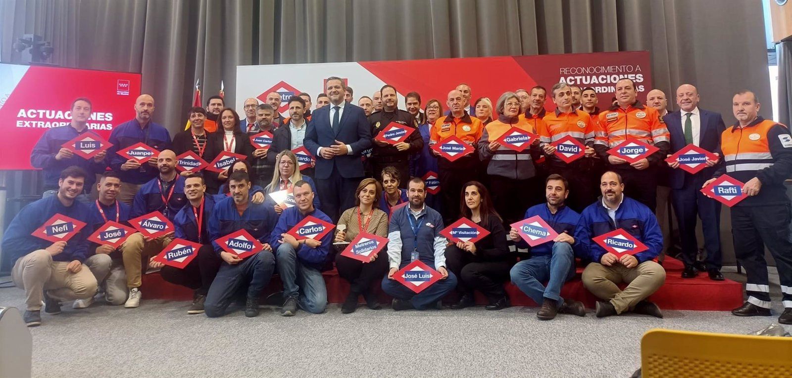 La Comunidad reconoce a 108 'Héroes de Metro' por su labor ejemplar y solidaria