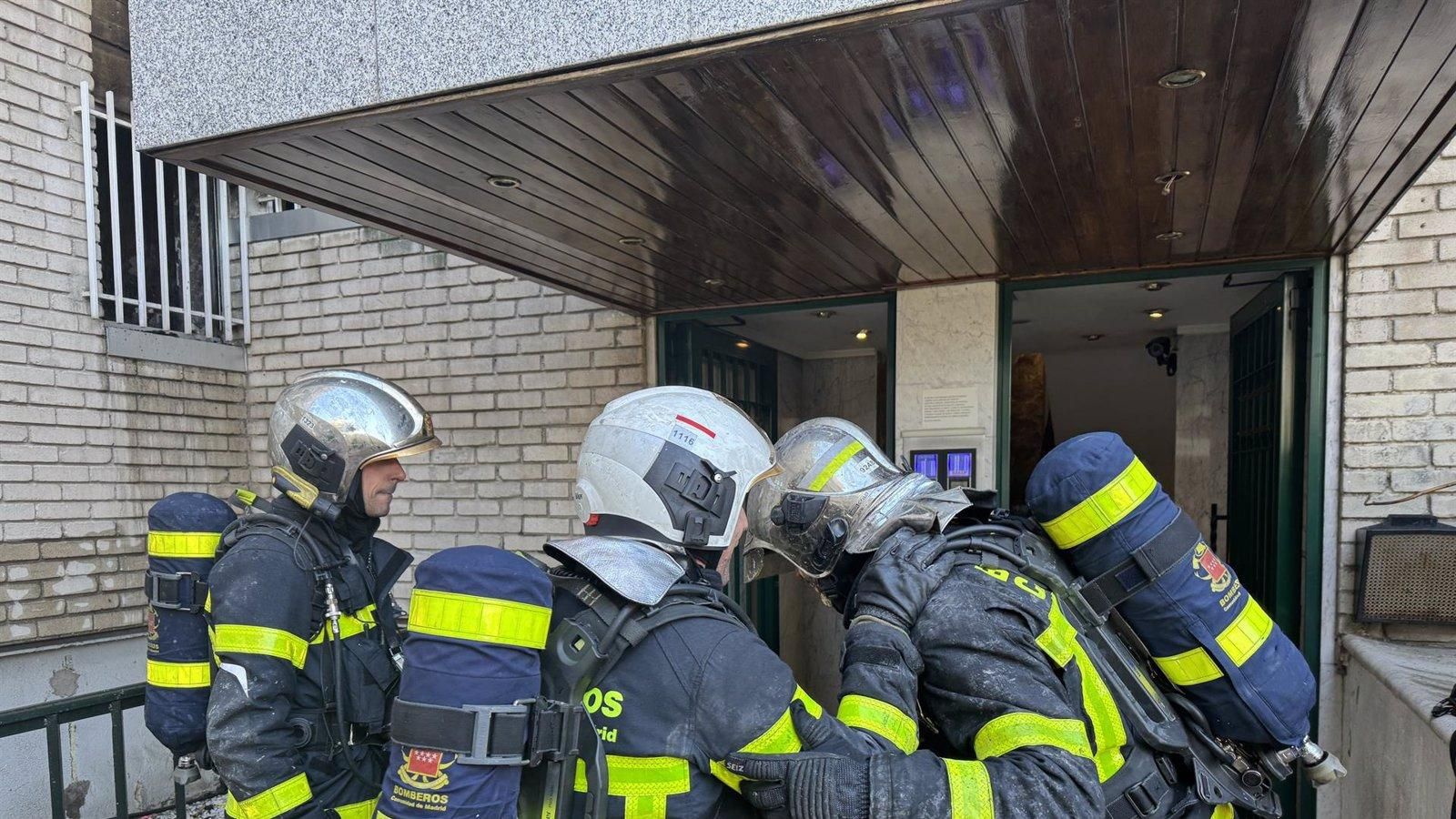 Un incendio en una vivienda de Leganés deja cuatro personas atendidas