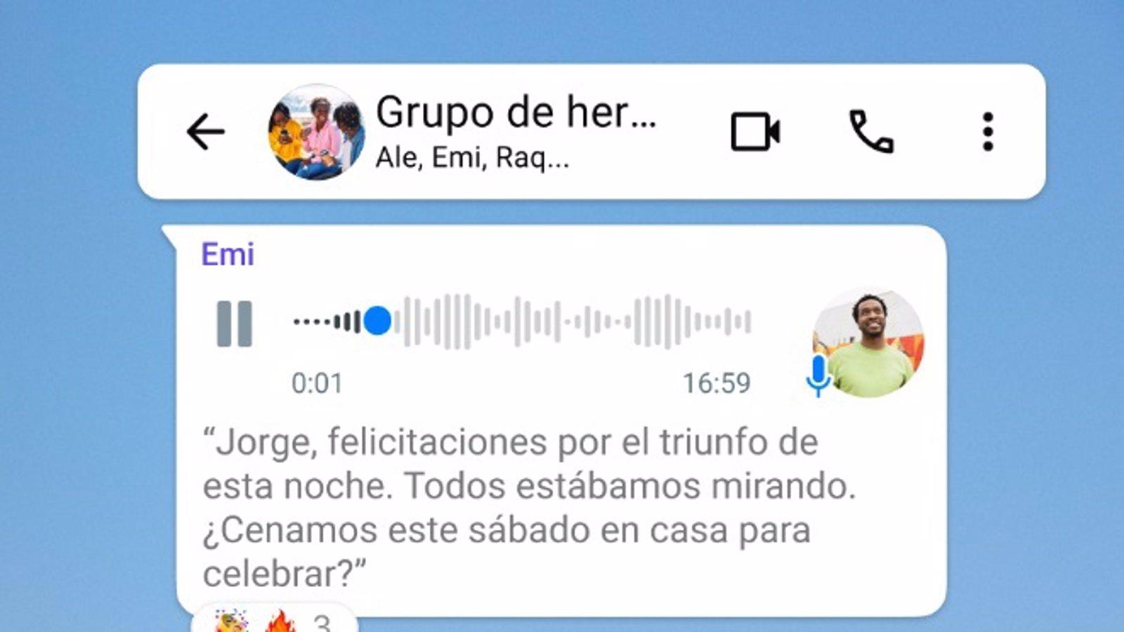 WhatsApp permitirá recibir transcripciones automáticas de mensajes de voz