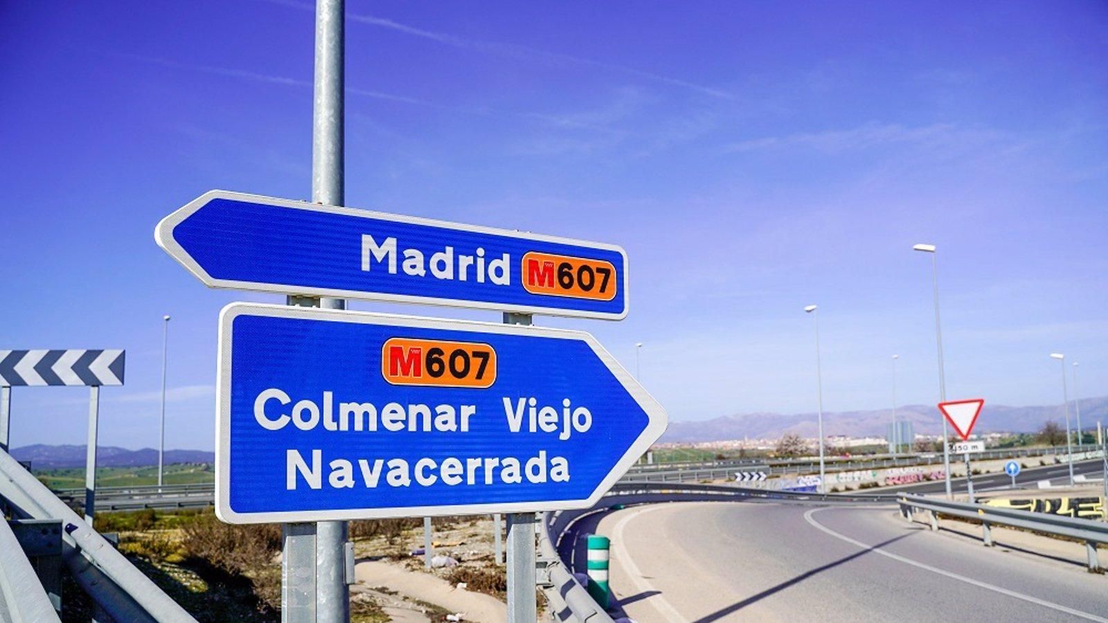 La Comunidad amplía a 37,6 millones la inversión para el tercer carril de la M-607 entre Tres Cantos y Colmenar Viejo