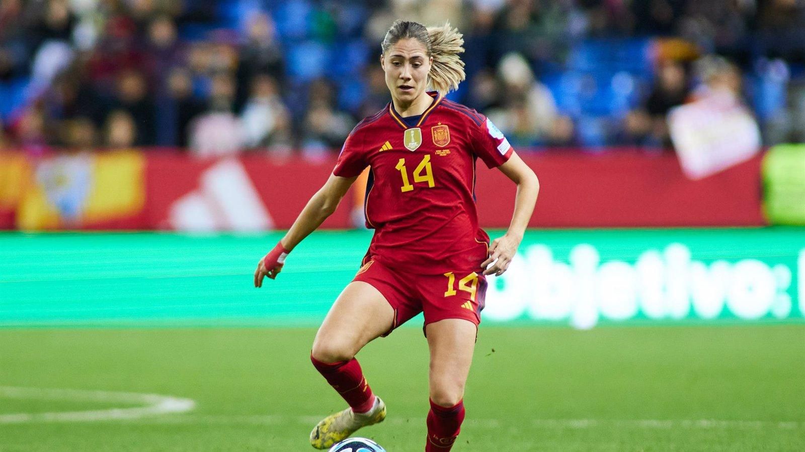 Laia Aleixandri lamenta el gol recibido de manera desafortunada en el partido