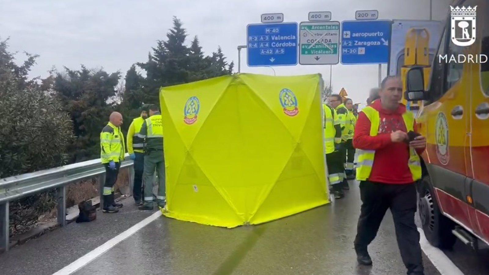 Accidente mortal en la M-21: un motorista fallece tras colisionar con un coche en Madrid