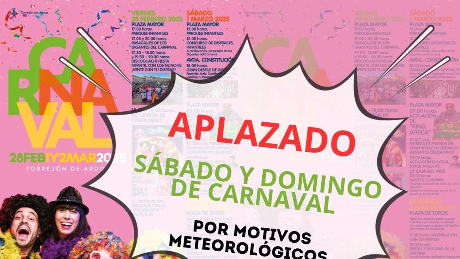 El mal tiempo fuerza el aplazamiento del Carnaval en Torrejón de Ardoz este fin de semana