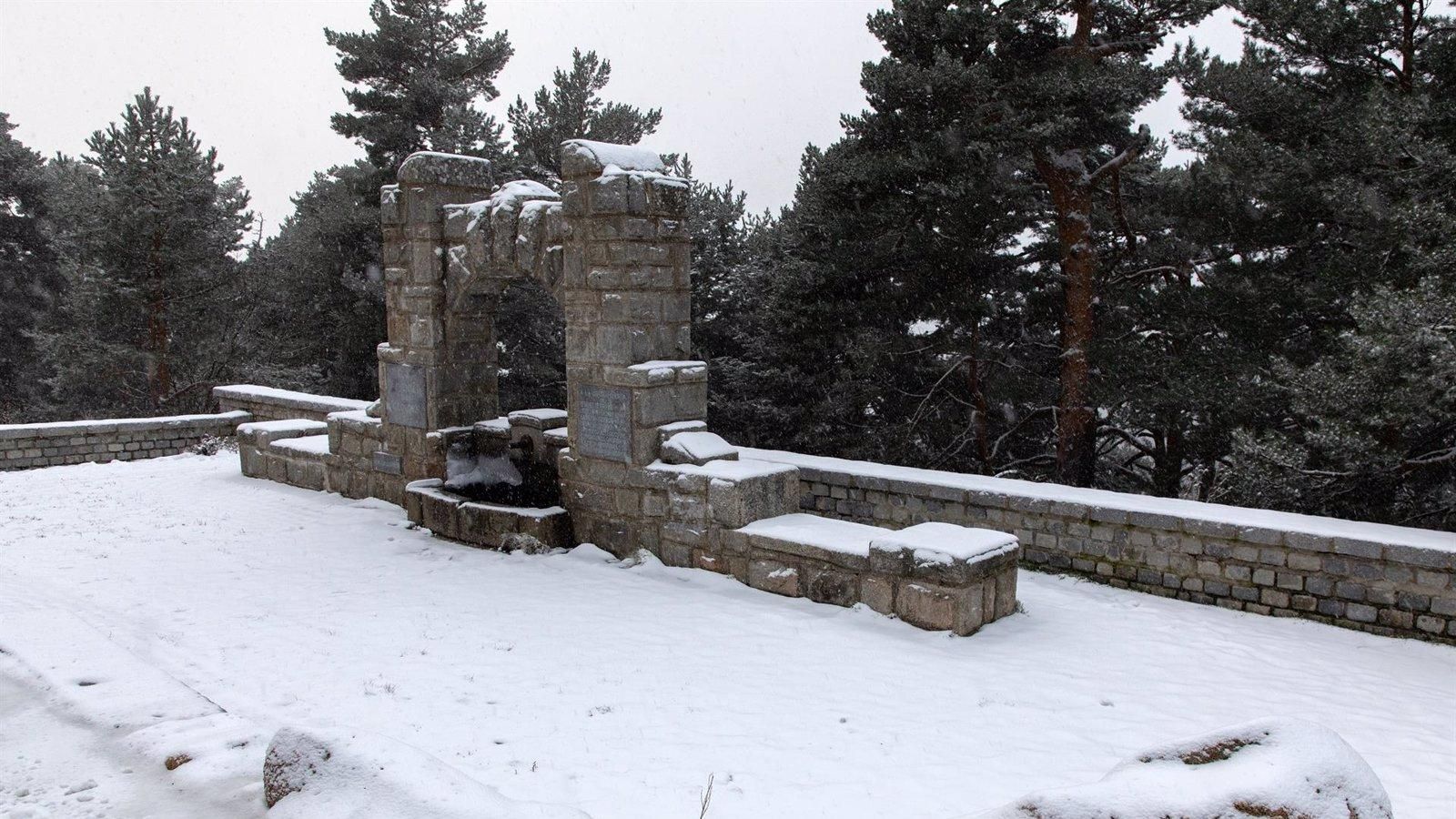 Alerta amarilla en la Sierra de Madrid por nieve, viento y lluvia