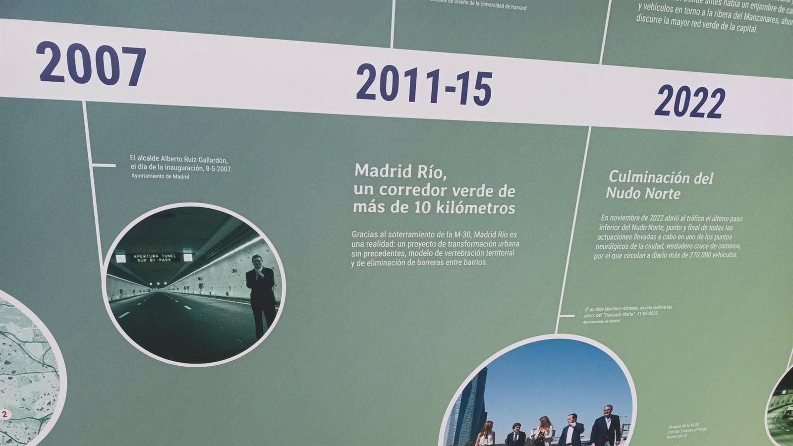 La historia reciente de Madrid se exhibe en el nuevo espacio cultural de Calle 30 y Madrid Río