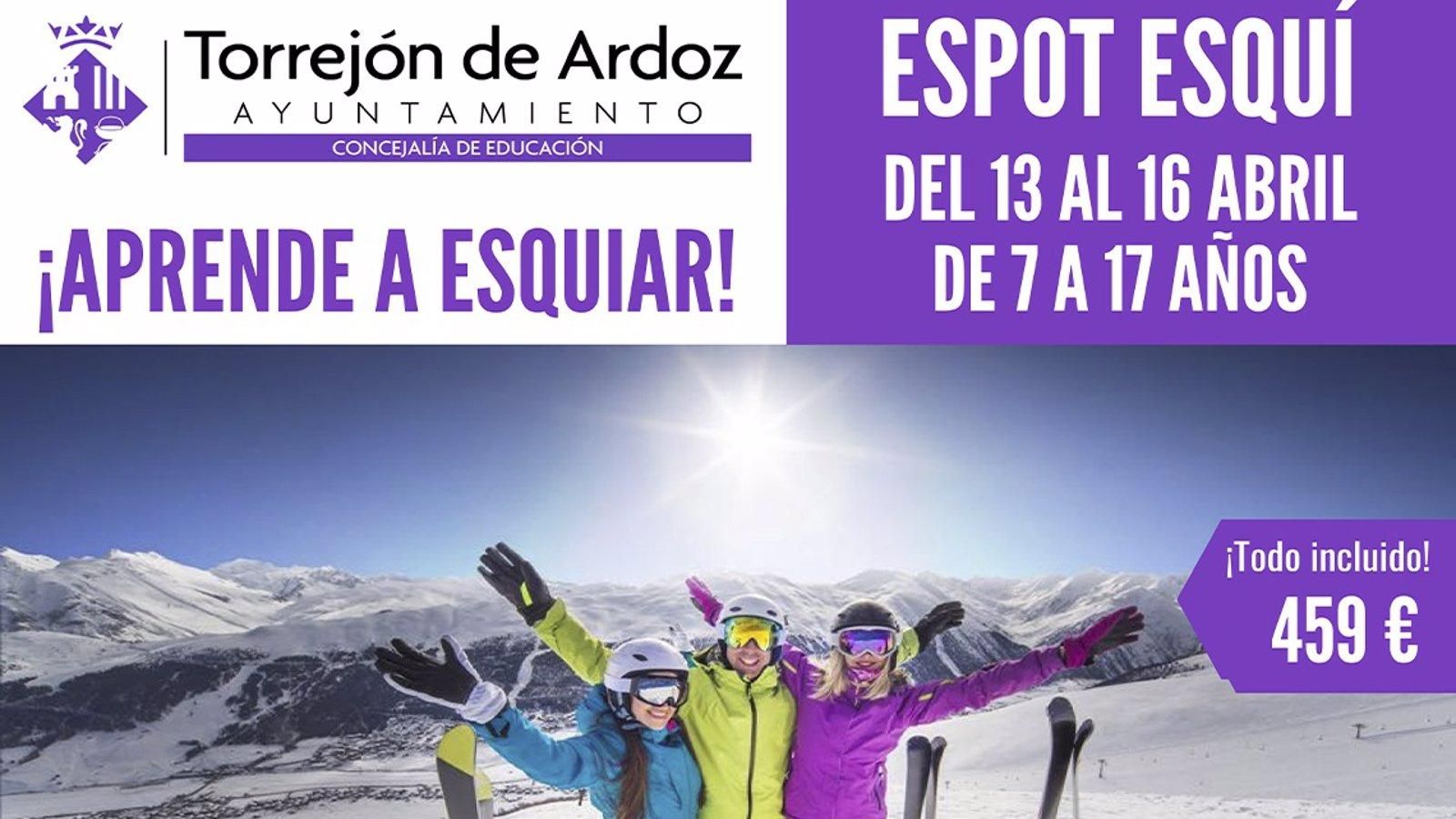 Torrejón organiza viaje escolar a los Pirineos para aprender a esquiar en Semana Santa