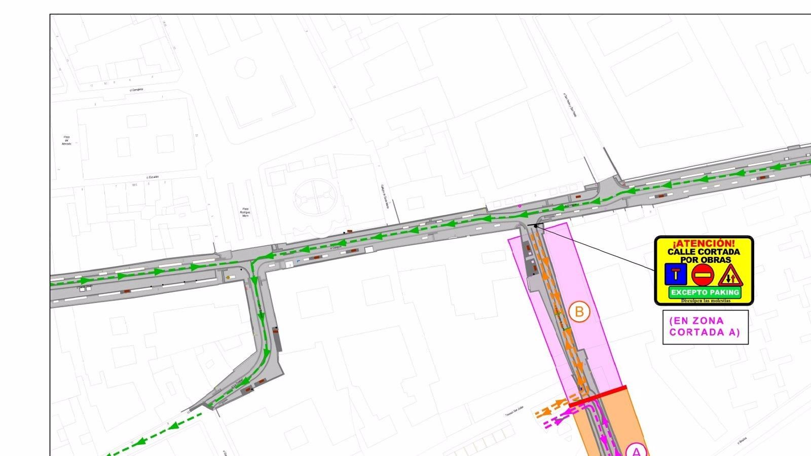 Las obras en la calle Tomás de Aquino generará desvíos y cambios en las líneas de autobús de Alcalá