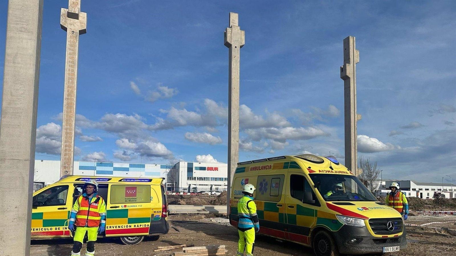 Un trabajador sufre grave accidente en una obra de Getafe al caerle una plancha de hormigón