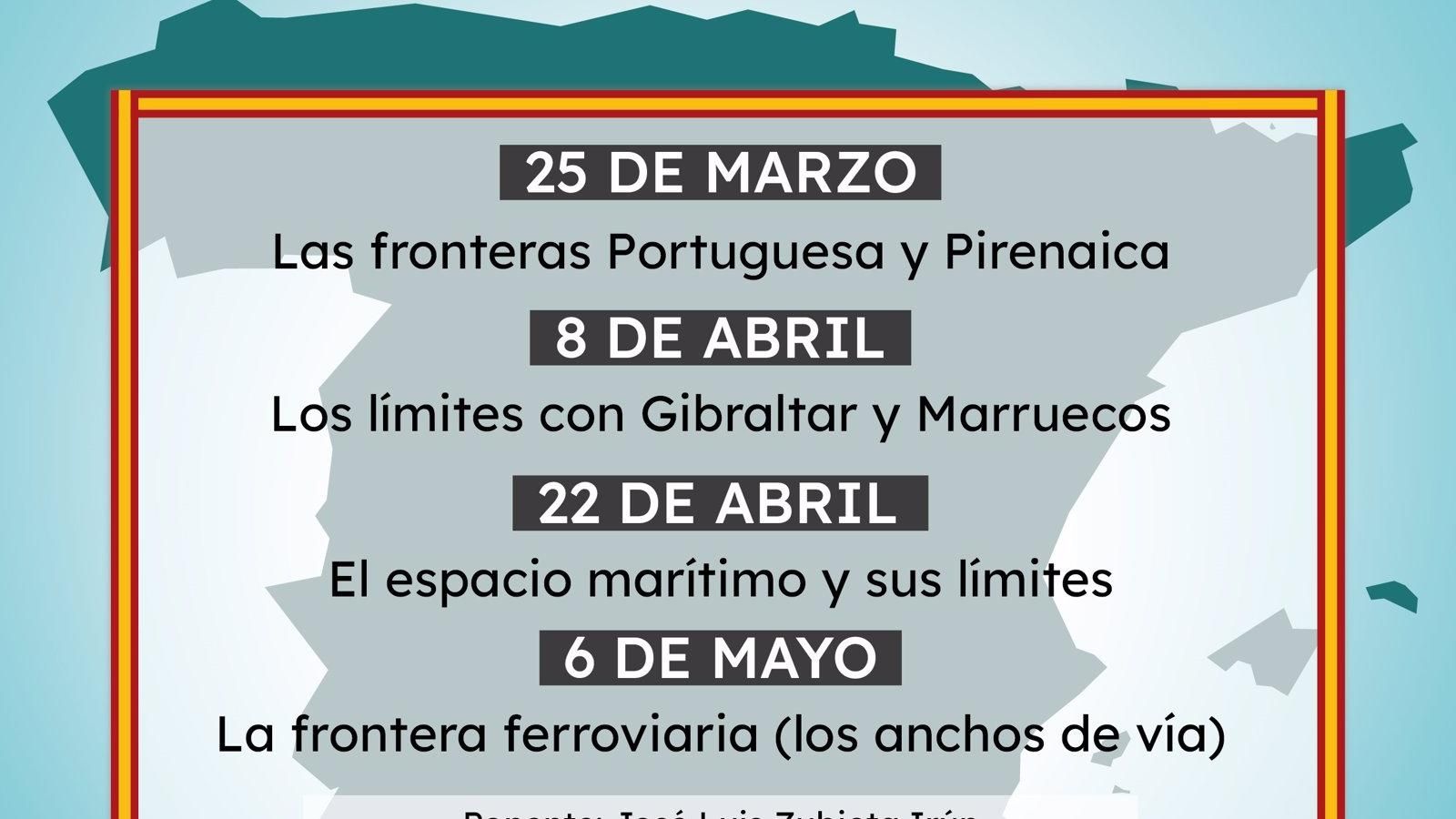 Nuevo ciclo de conferencias sobre las fronteras de España desde el 25 de marzo en Pozuelo