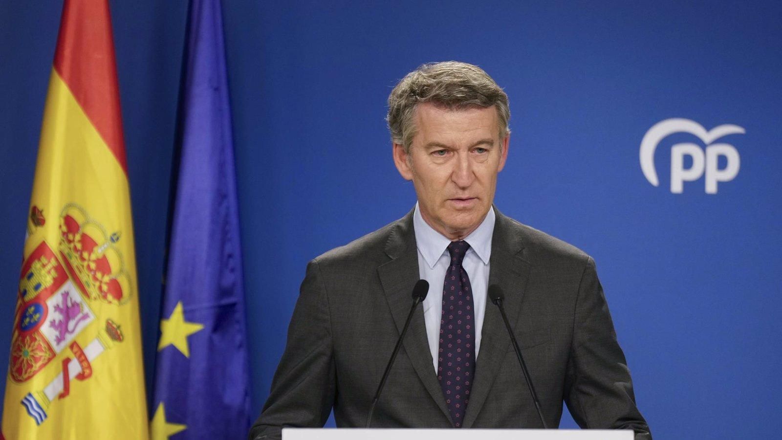 Feijóo convoca una gran manifestación en Madrid el 8 de junio contra la "corrupción" de Sánchez