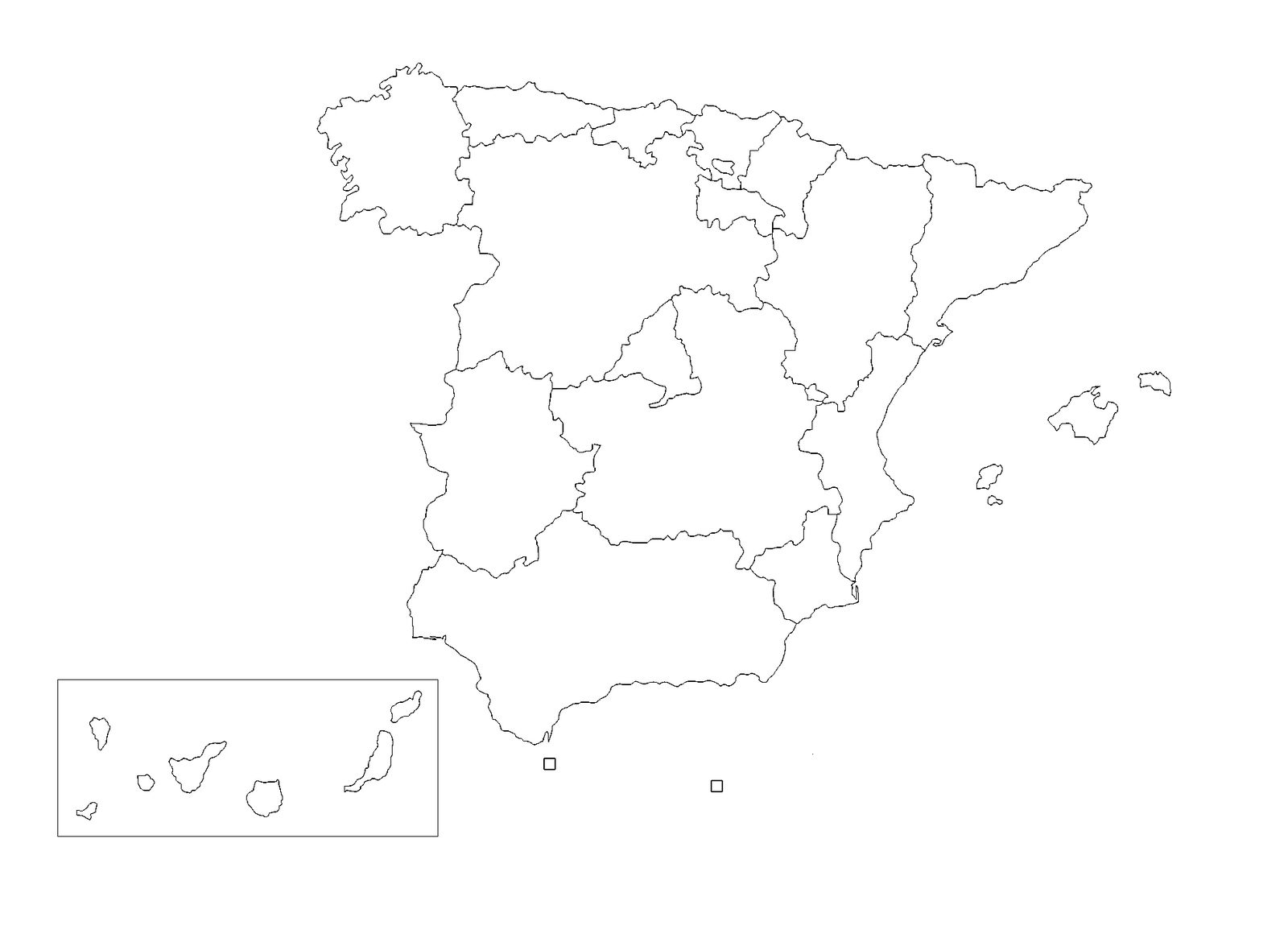 El Tiempo Para Este Domingo Temperaturas En Aumento Que Superar N Los   Mapa Mudo De Espana Comunidades 