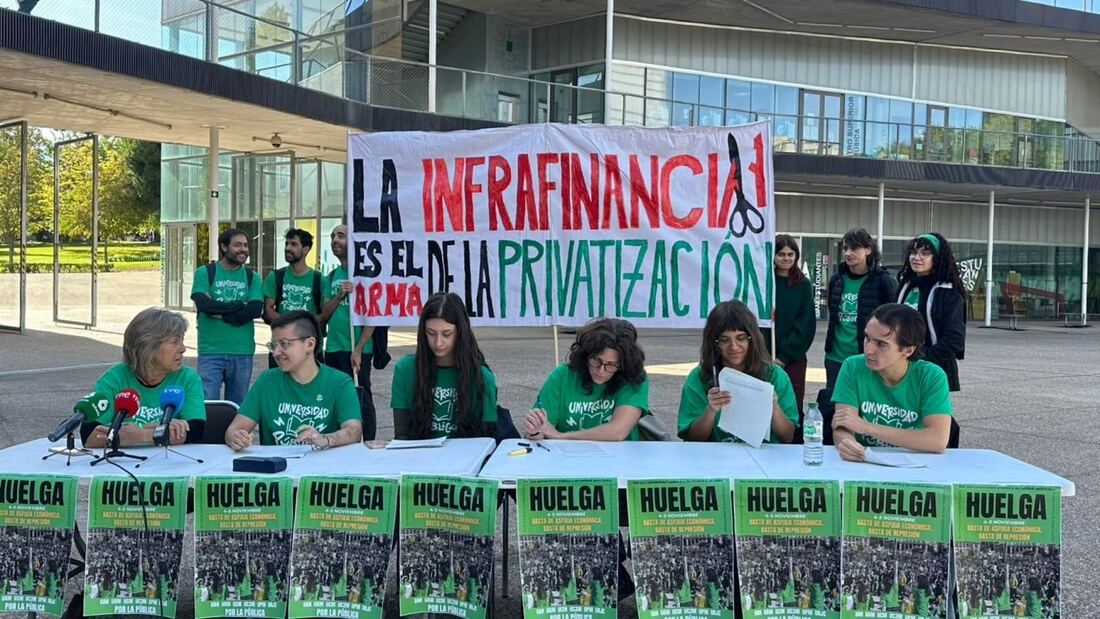 Huelga universitaria en Madrid los días 4 y 5 de noviembre