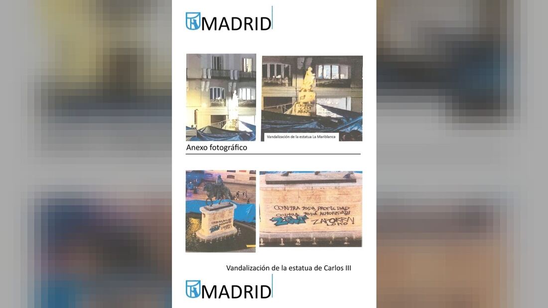 Madrid denuncia daños en tres esculturas de la Puerta del Sol