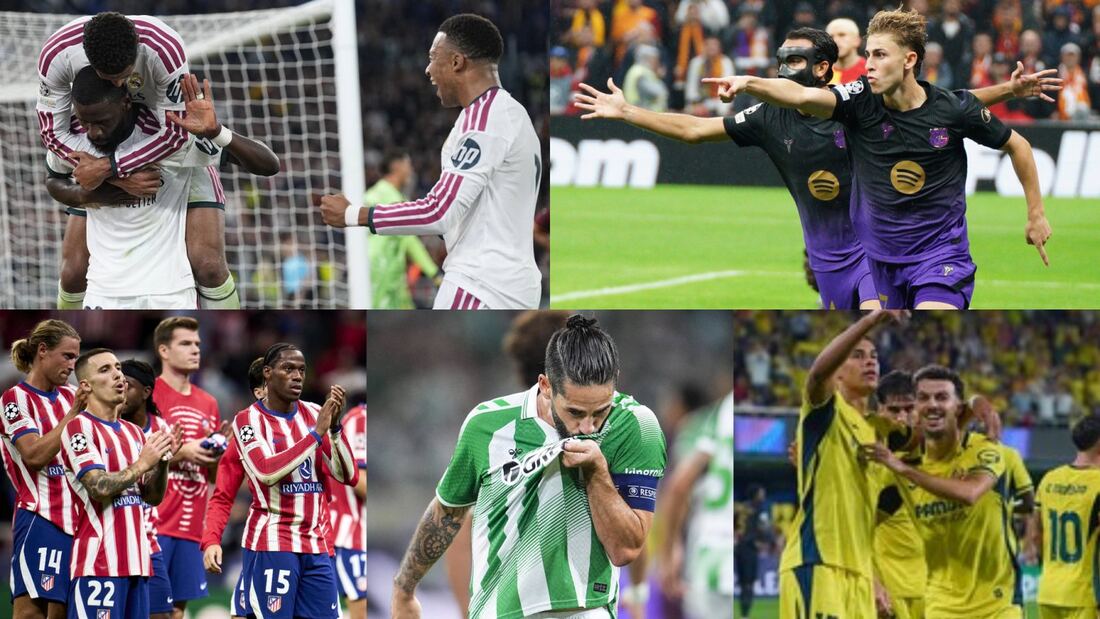 Pleno histórico de España en Champions: cinco de cinco