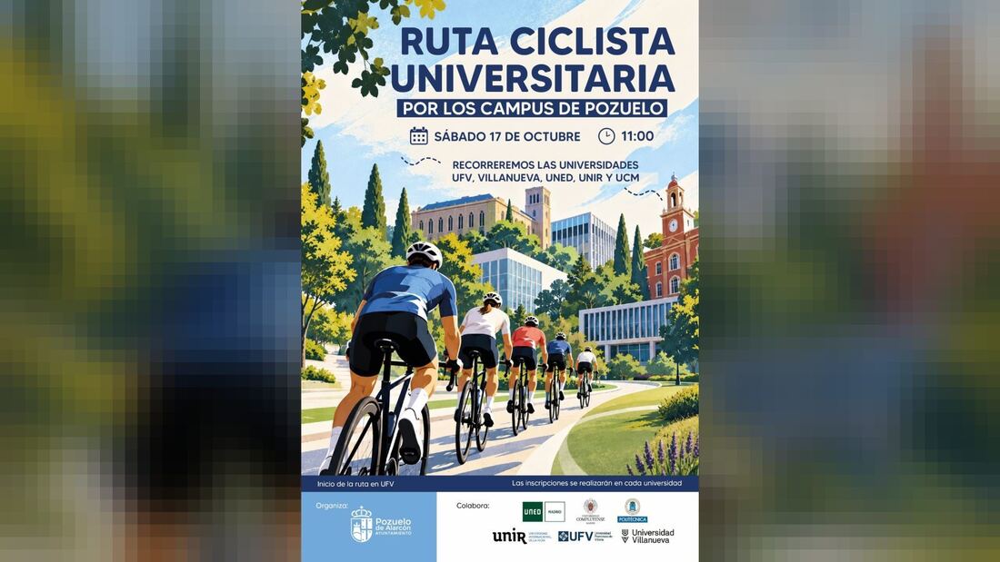 Pozuelo organiza una ruta ciclista universitaria por los campus del municipio